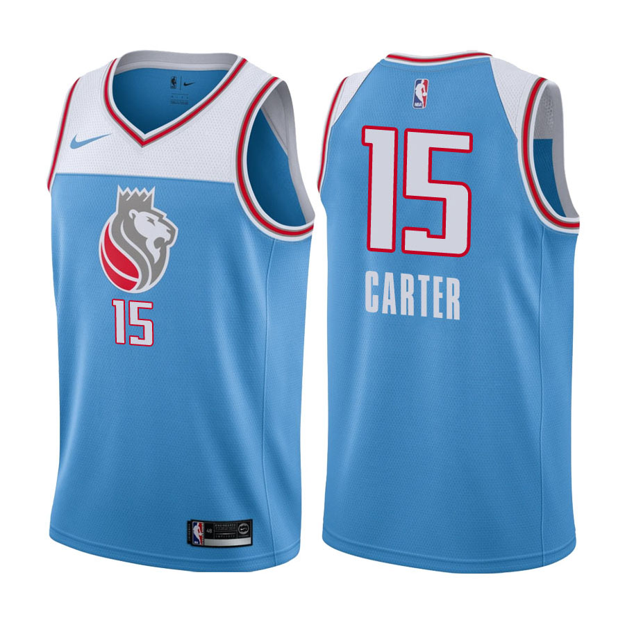 Kings Male Vince Carter #15 City Edition Blue Jersey