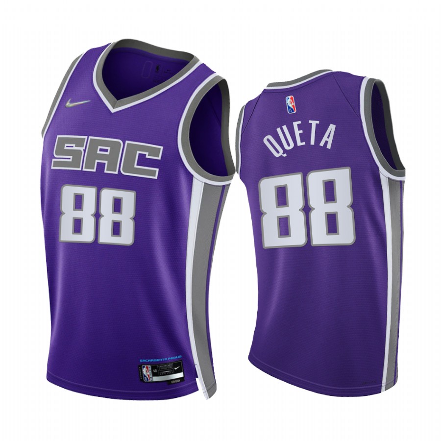 Kings Neemias Queta 75th Diamond Anniversary Purple 2021-22 Jersey Icon Edition