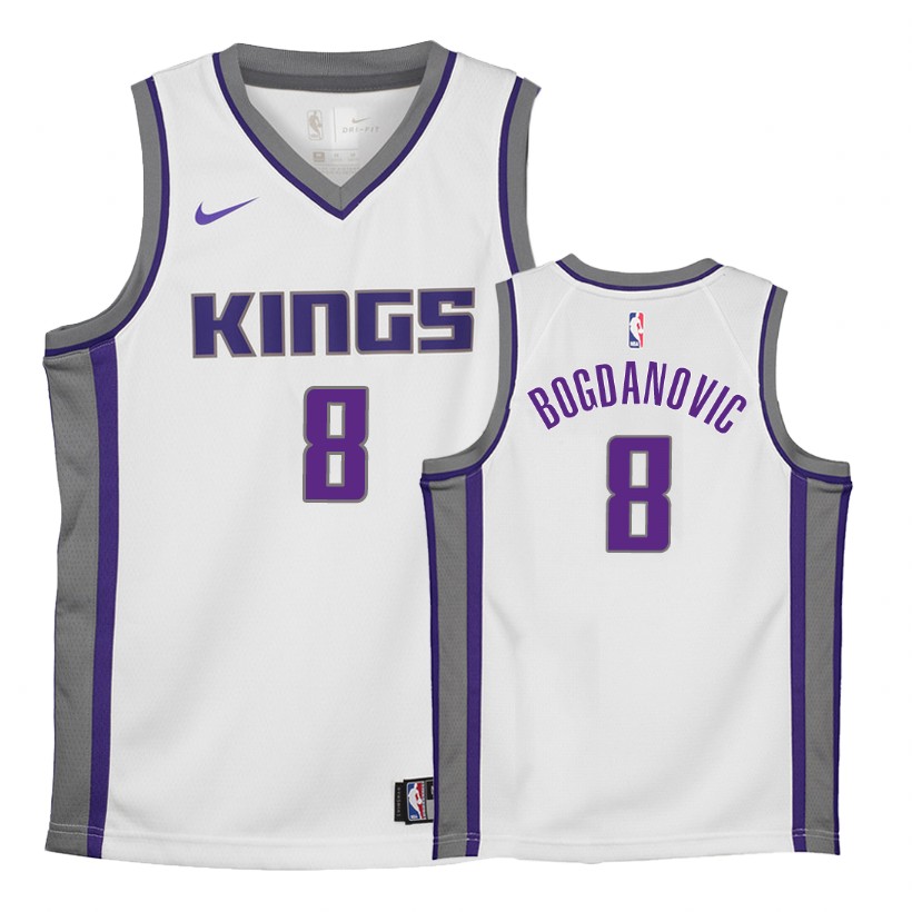 Kings Youth Bogdan Bogdanovic #8 Association White Jersey