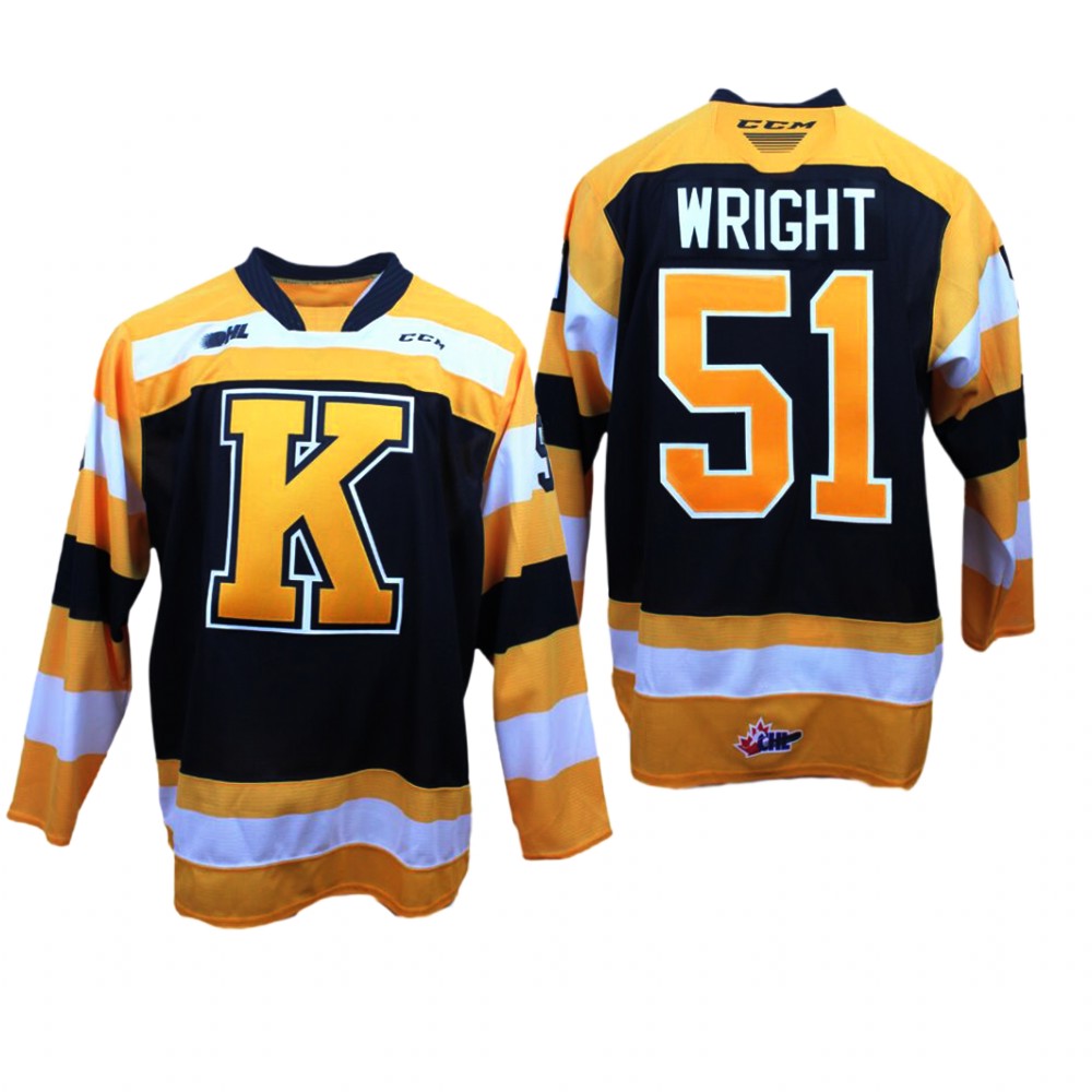 Kingston Frontenacs Shane Wright #51 2022 NHL Draft Black OHL Jersey