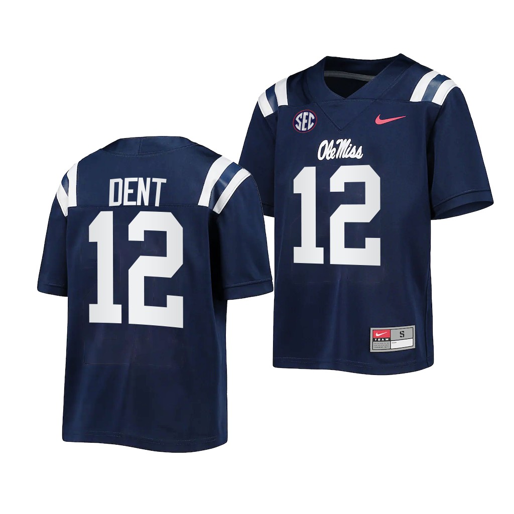 Kinkead Dent Ole Miss Rebels Navy 2022-23 Untouchable Game Youth Jersey
