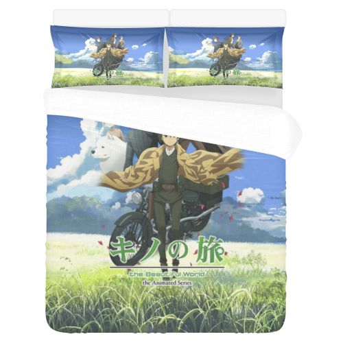 Kino No Tabi 3D Customized Duvet Cover Bedding Set