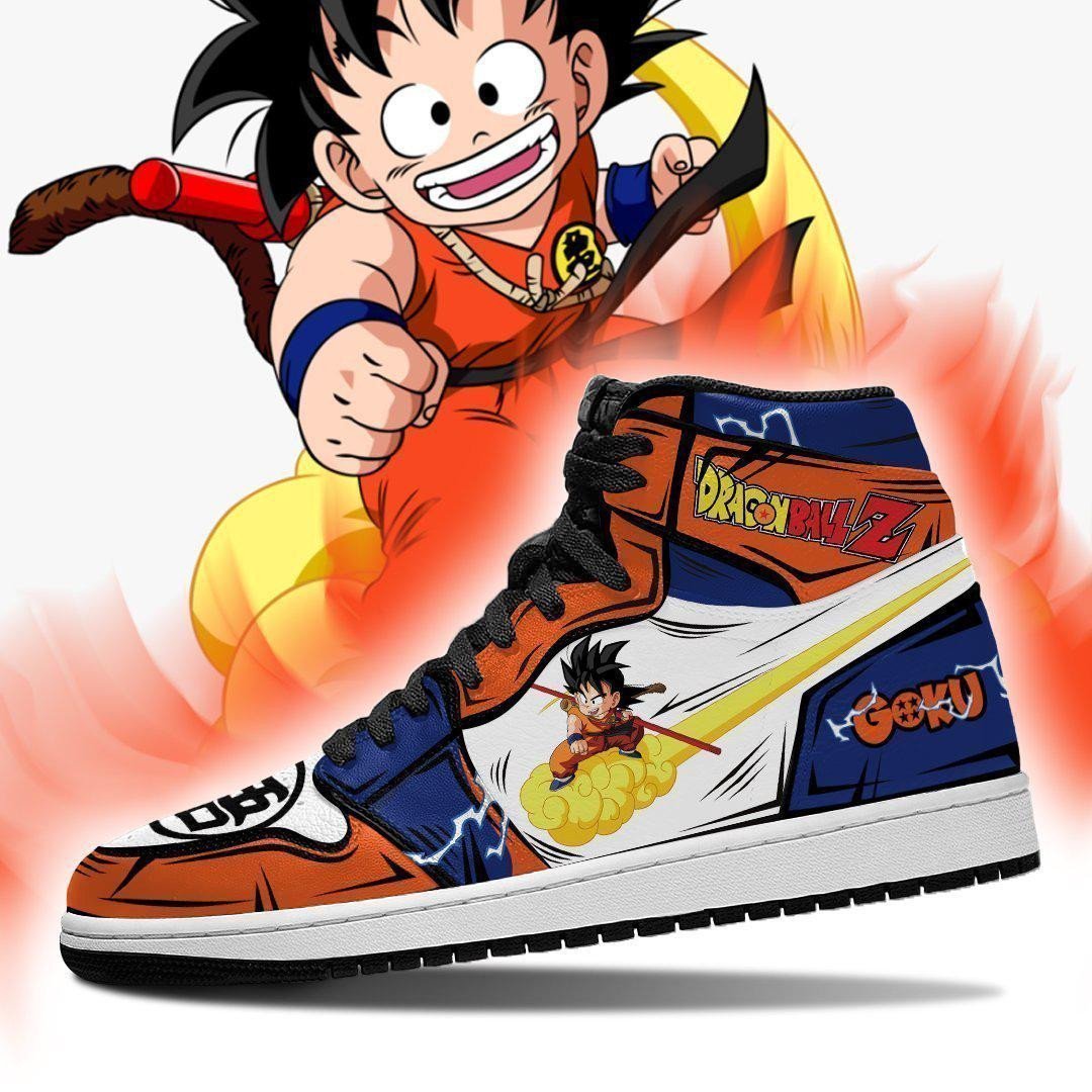 Kintoun Goku JD1s Sneakers Flying Nimbus Anime Dragon Ball Shoes, Air Jordan Hightop