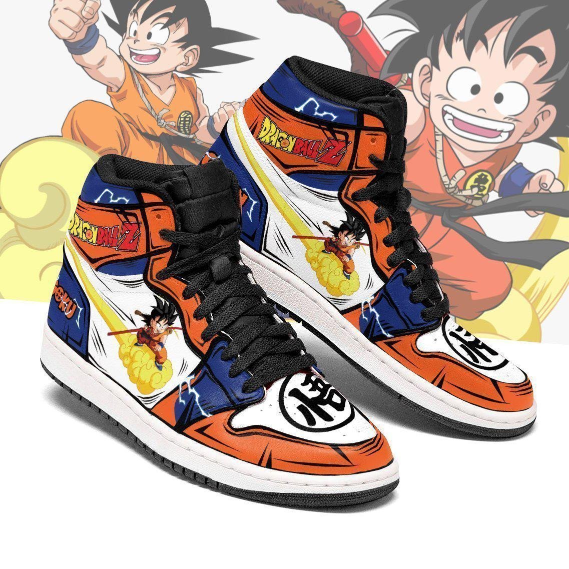 Kintoun Goku JD1s Sneakers Flying Nimbus Anime Dragon Ball Shoes, Air Jordan Hightop
