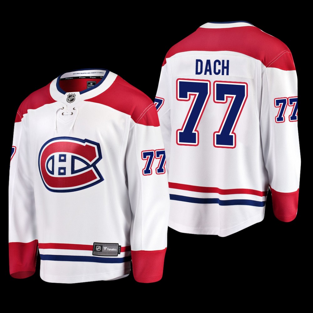 Kirby Dach #77 Montreal Canadiens Away 2022 White Breakaway Player Jersey