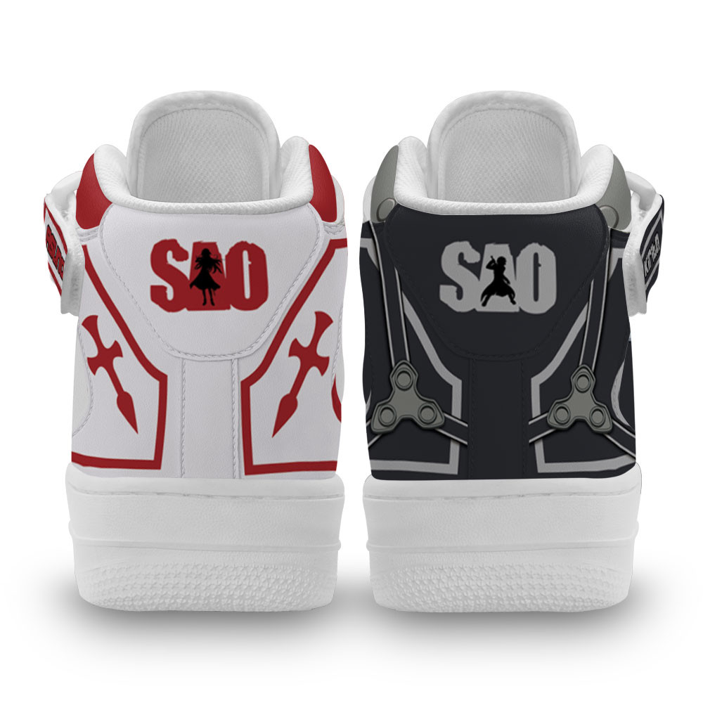 Kirito and Asuna Sneakers Air Mid Custom Sword Art Online Anime Shoes