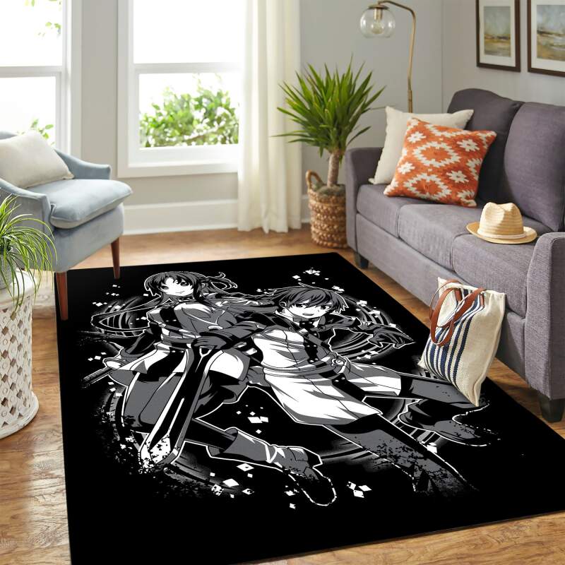 Kirito Asuna Anime Sao Carpet Area Rectangle Rug