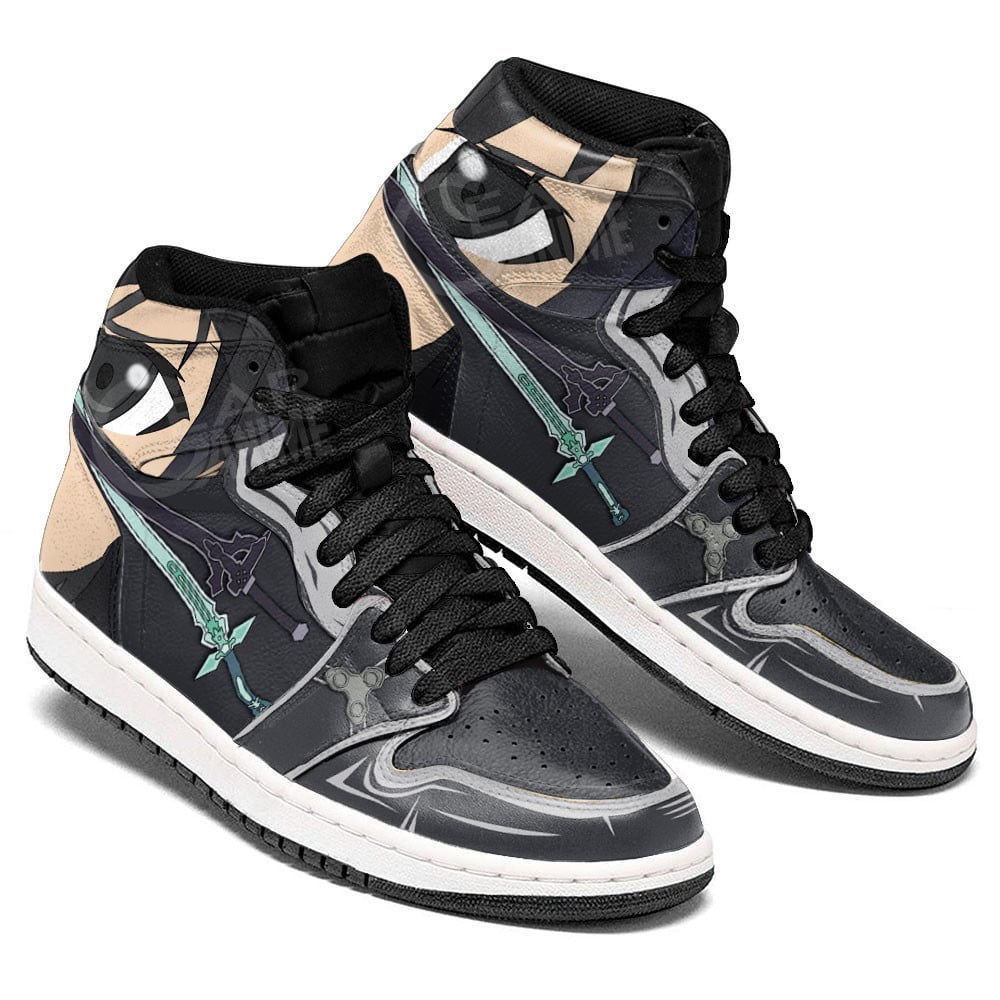 Kirito JD1s Sneakers Sword Art Online Anime Shoes, Air Jordan Hightop