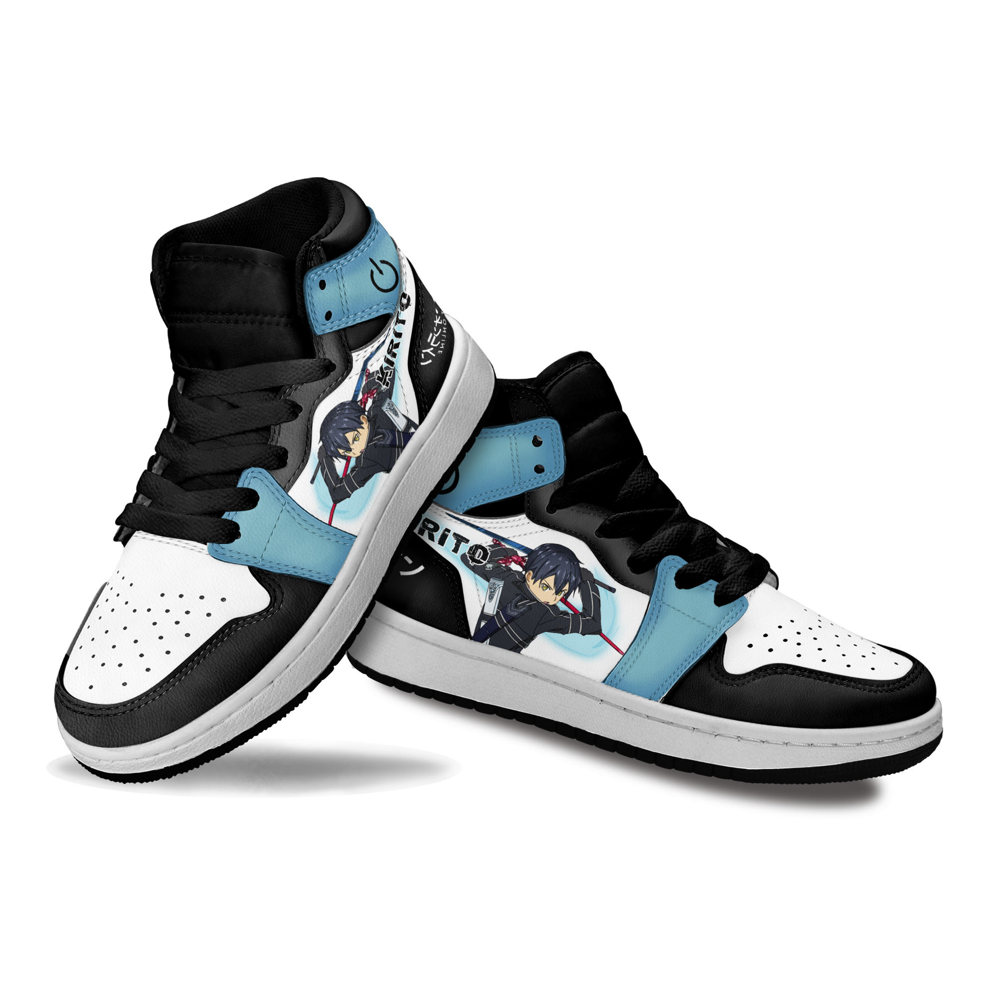 Kirito Kids Sneakers Custom Sword Art Online Anime Shoes For Kids