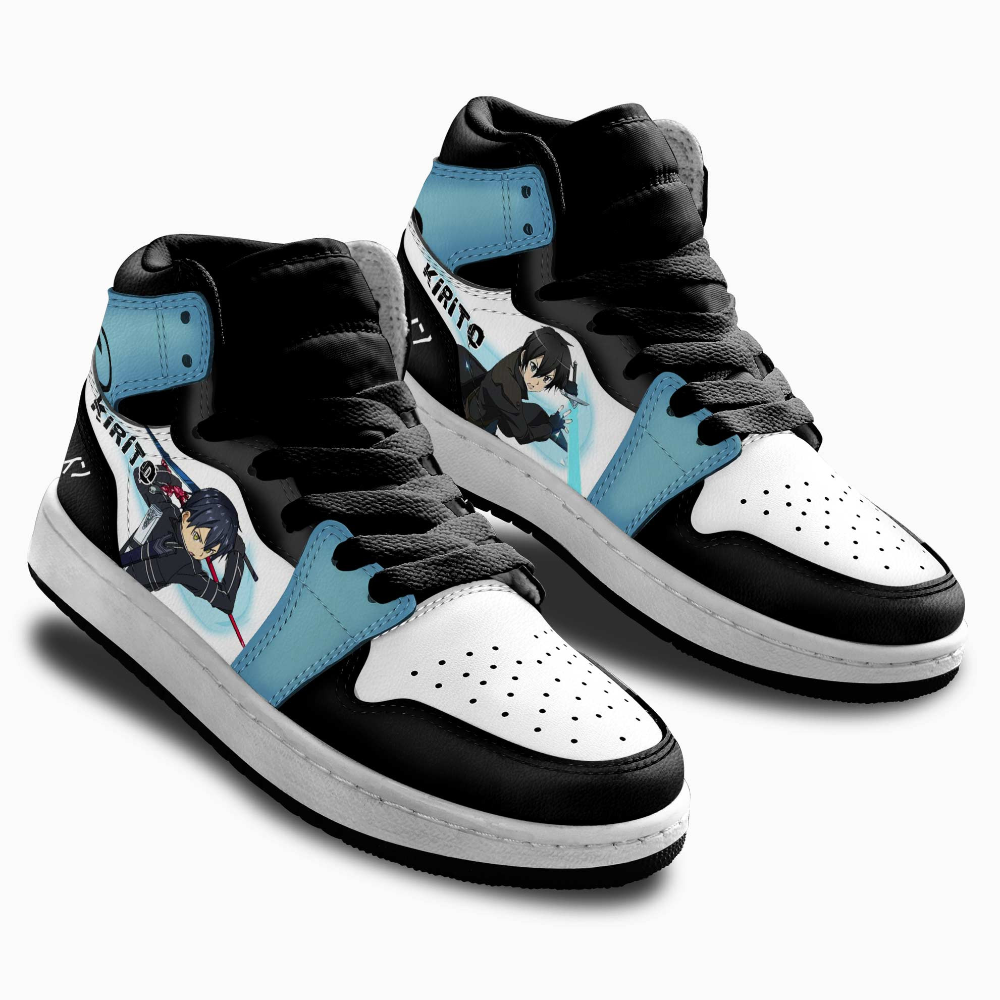 Kirito Kids Sneakers Custom Sword Art Online Anime Shoes For Kids