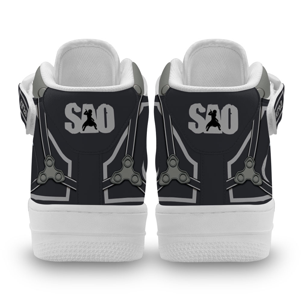 Kirito Sneakers Air Mid Custom Sword Art Online Anime Shoes
