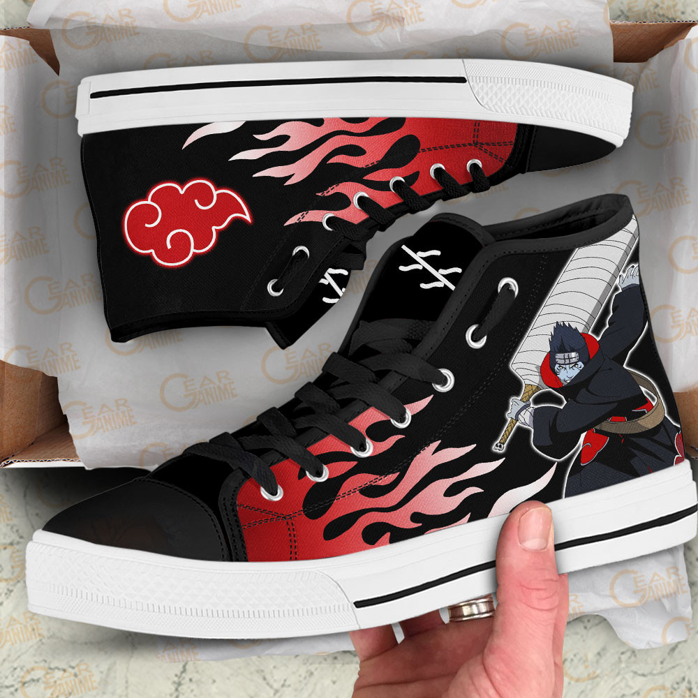 Kisame Hoshigaki High Top Shoes Custom Akatsuki Sneakers Flame Style