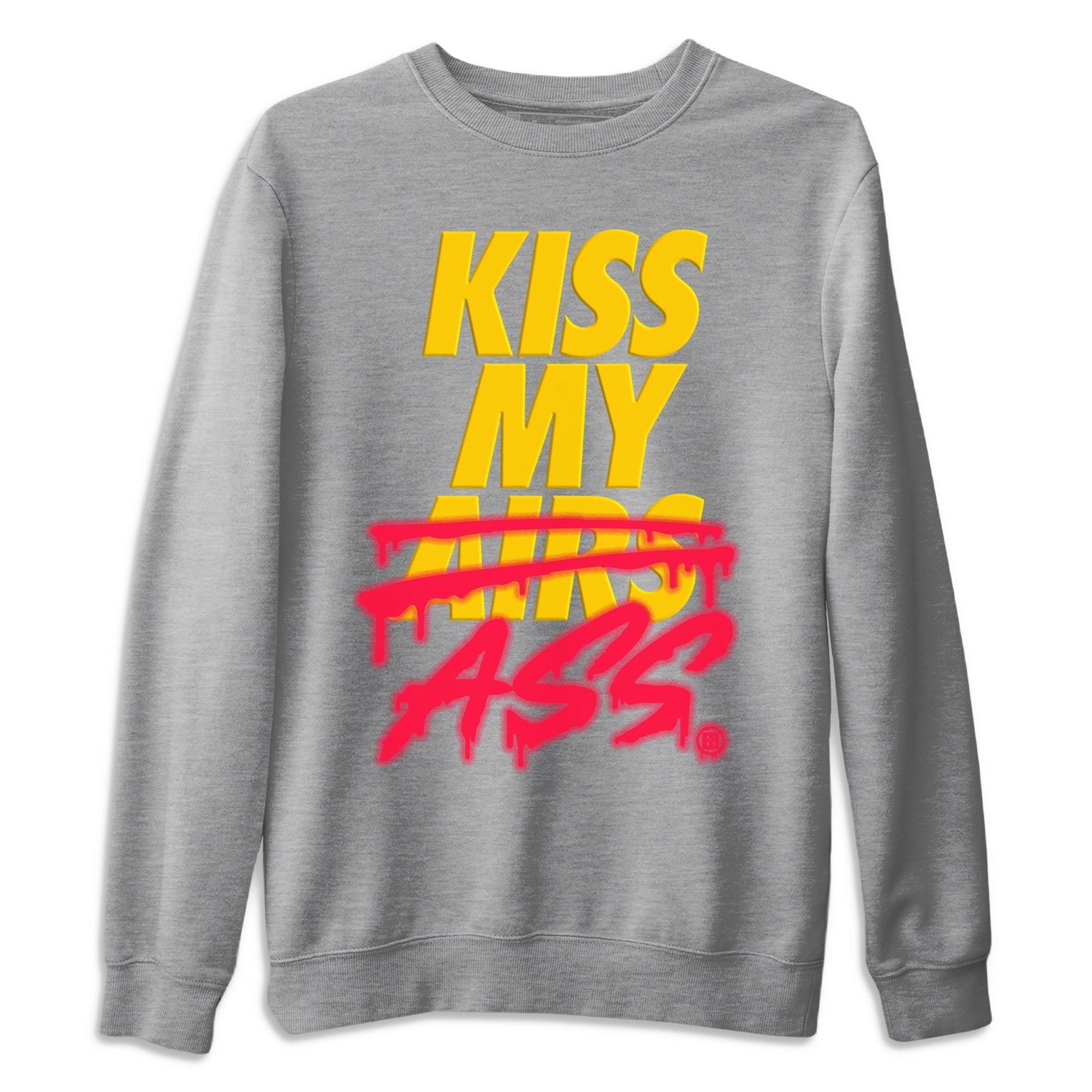Kiss My Ass Unisex Sweater – Air Jordan 1 Light Fusion Red, Sneakers Matching Sweater