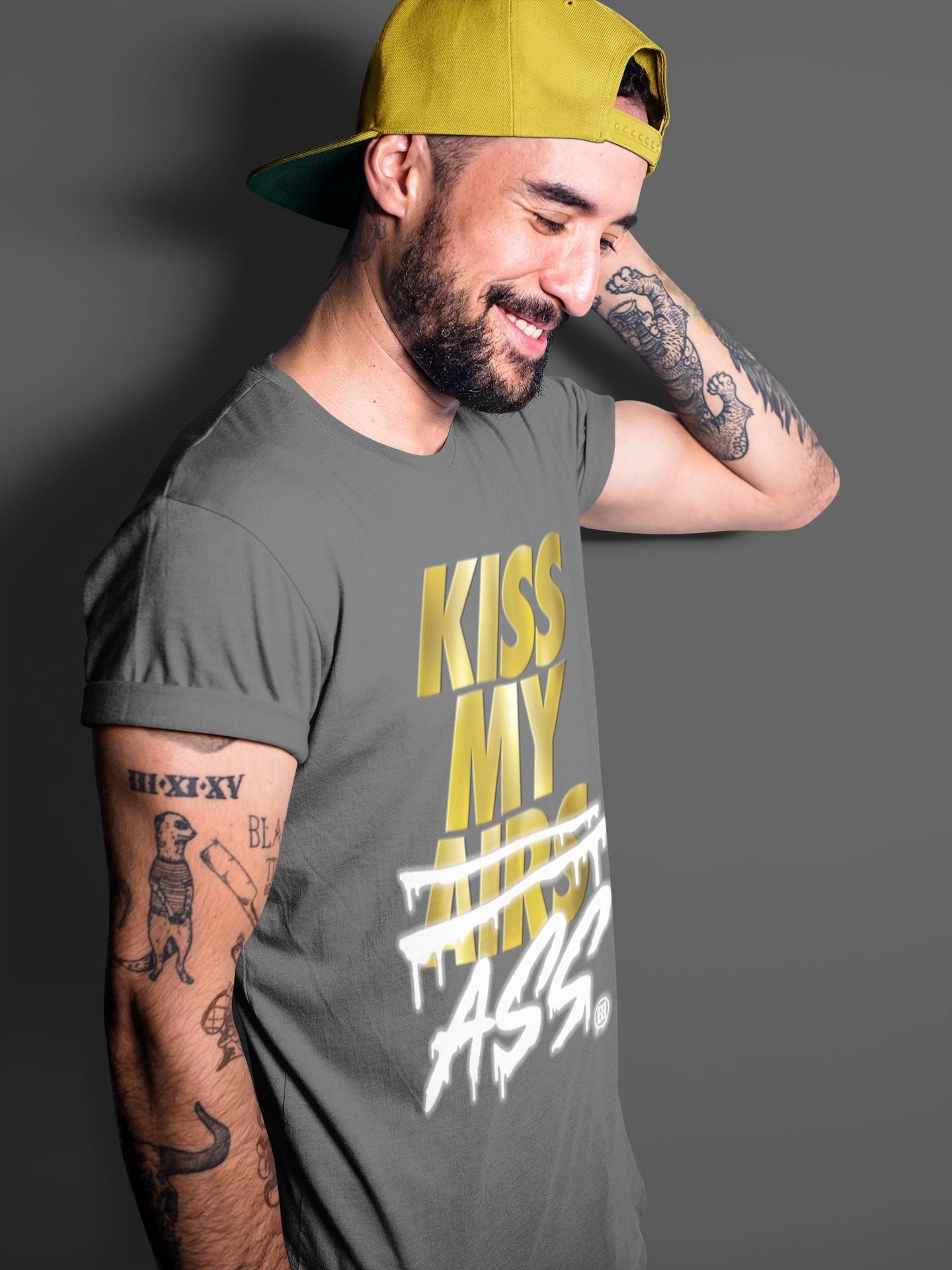 Kiss My Ass Unisex Sweater – Air Jordan 1 Metallic Gold, Sneakers Matching Sweater