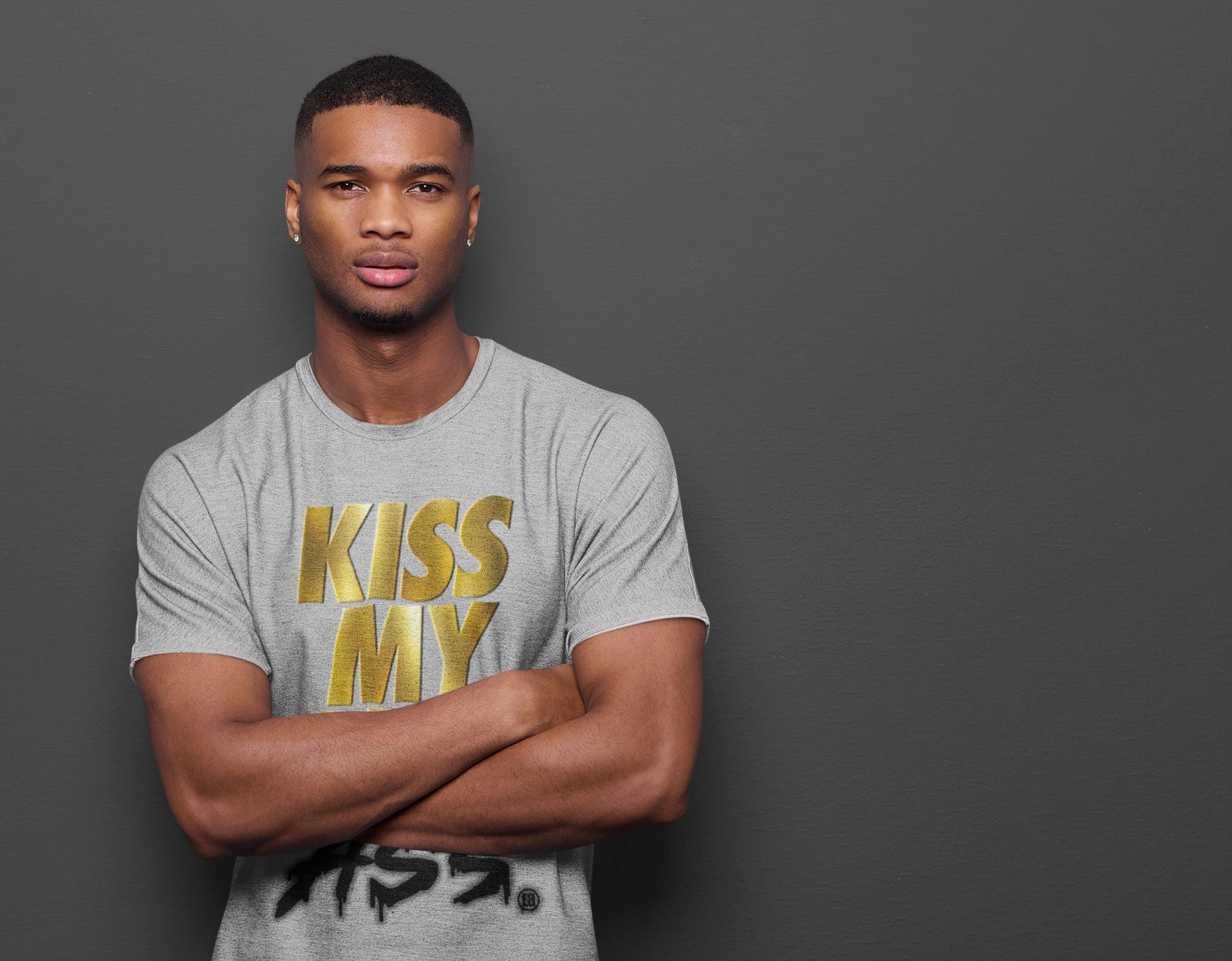Kiss My Ass Unisex Sweater – Air Jordan 1 Metallic Gold, Sneakers Matching Sweater