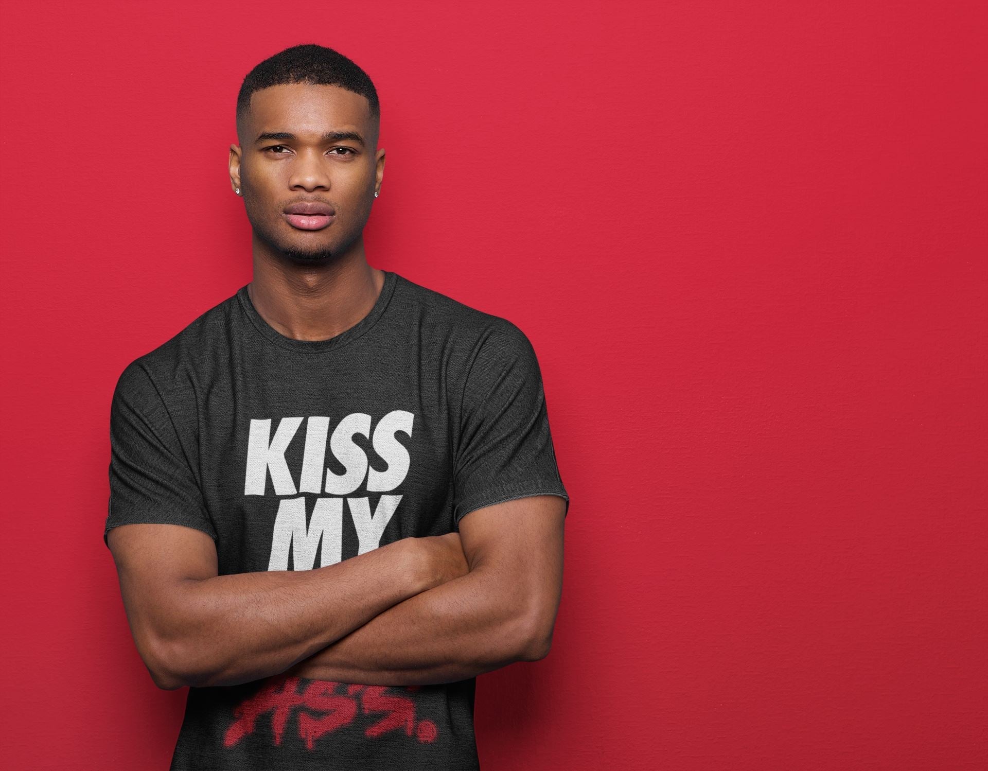 Kiss My Ass Unisex Sweater – Air Jordan 4 Fire Red, Sneakers Matching Sweater