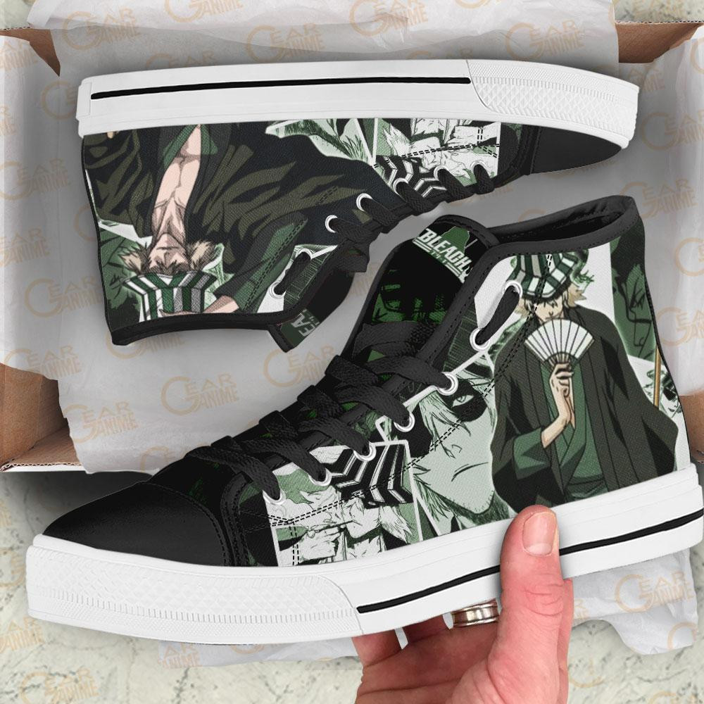 Kisuke Urahara High Top Shoes Custom Bleach Anime Sneakers
