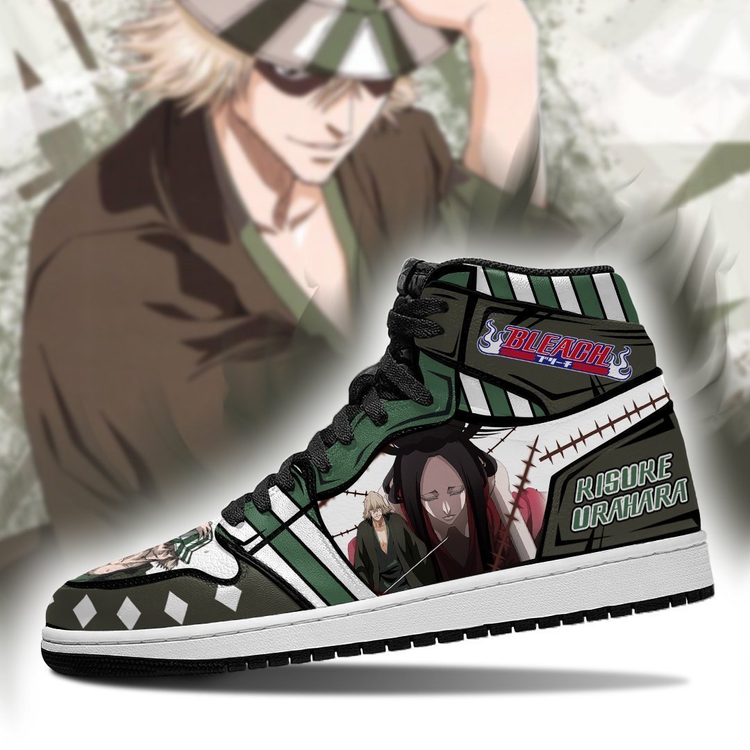 Kisuke Urahara JD1s Sneakers Bankai Bleach Anime Shoes Fan Gift Idea, Air Jordan Hightop