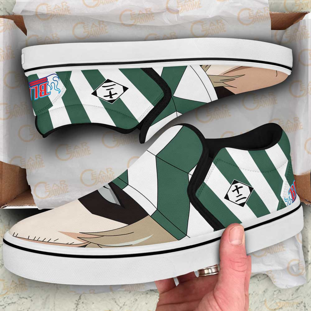 Kisuke Urahara Slip-On Shoes Canvas Custom Anime Bleach Shoes