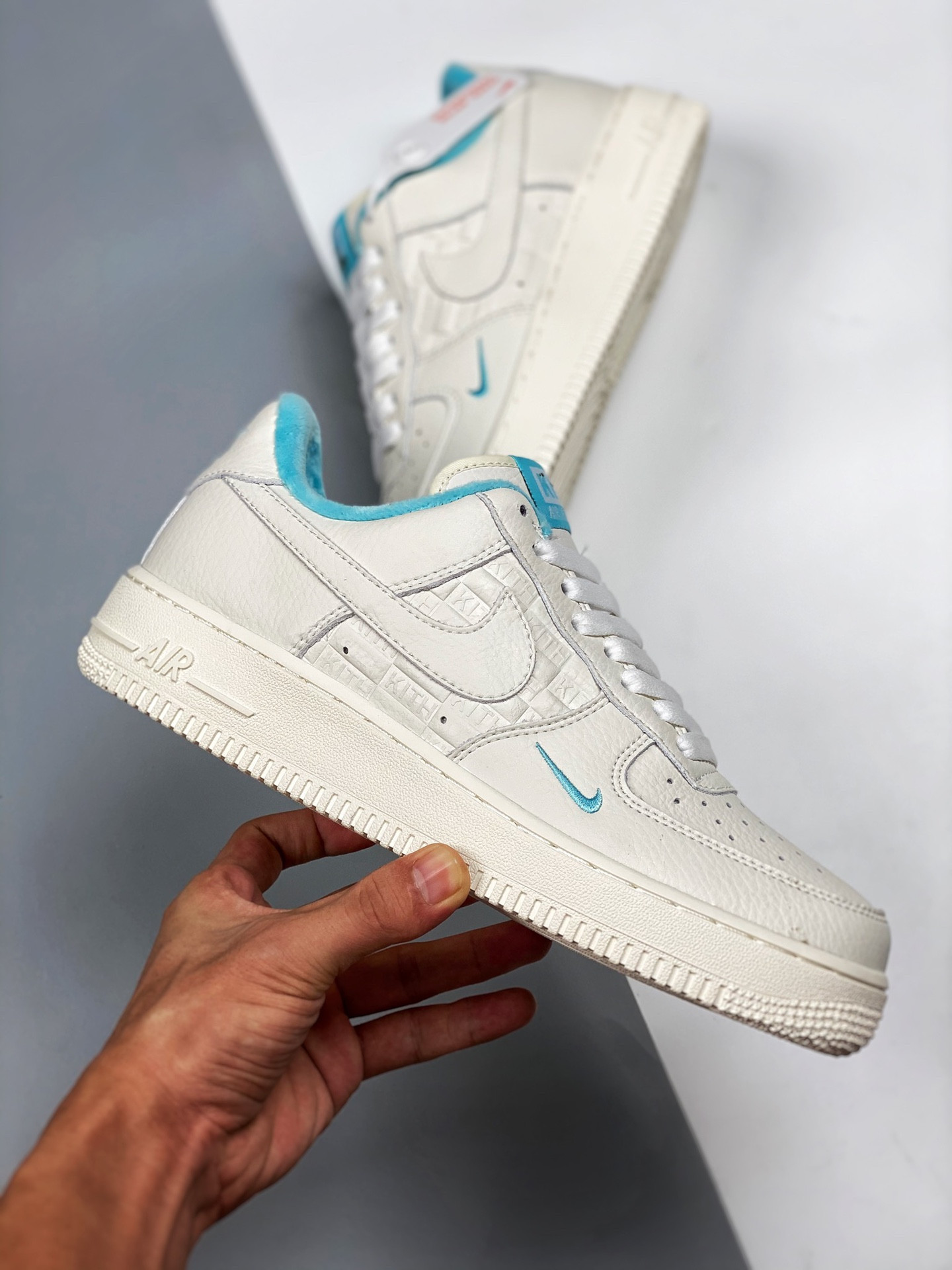 Kith x Nike Air Force 1 Low “Hawaii” White/Blue Lagoon-Aloe Verde For Sale