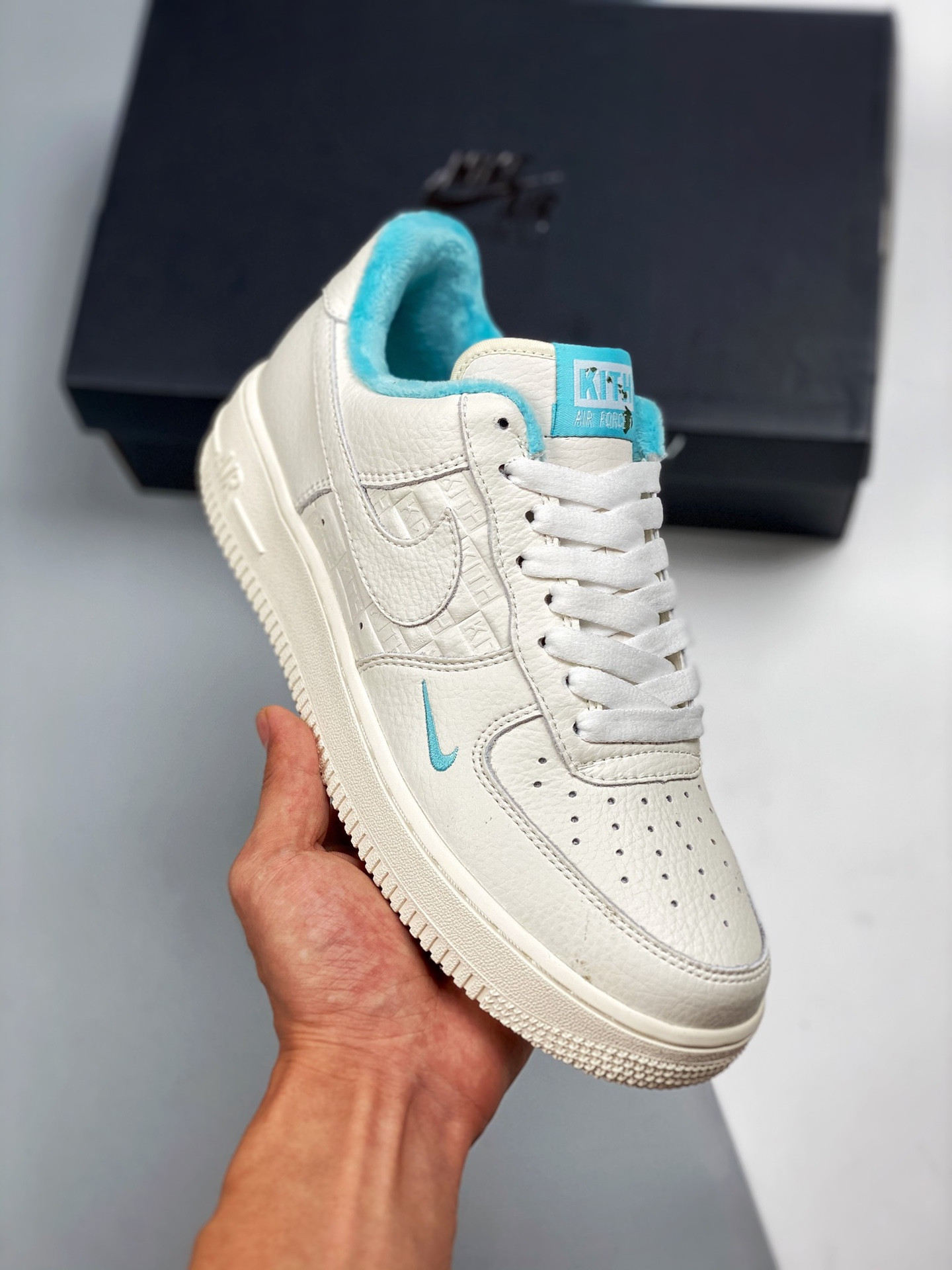 Kith x Nike Air Force 1 Low “Hawaii” White/Blue Lagoon-Aloe Verde For Sale