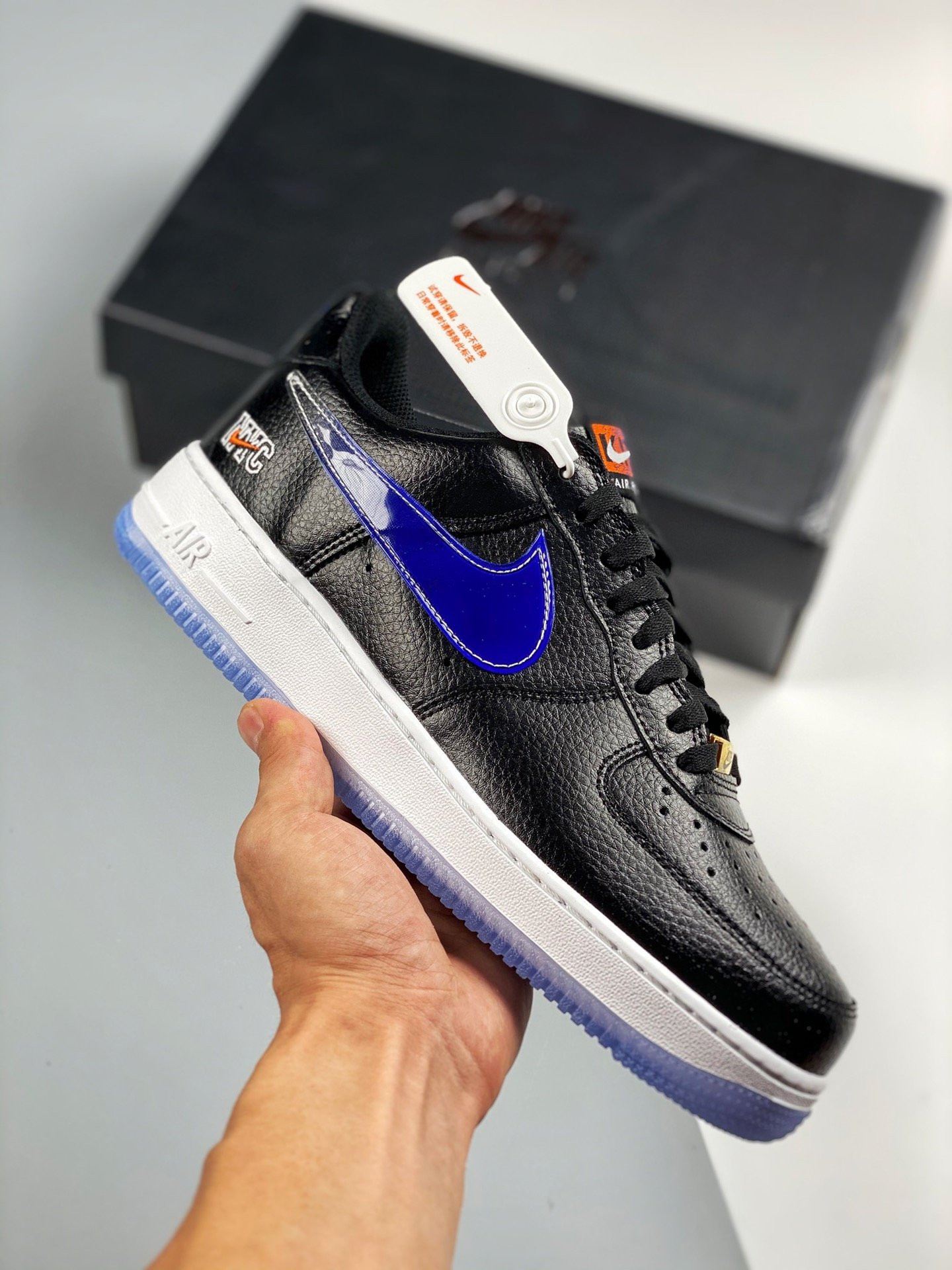 Kith x Nike Air Force 1 Low “NYC” Black/Team Orange-Black-Rush Blue
