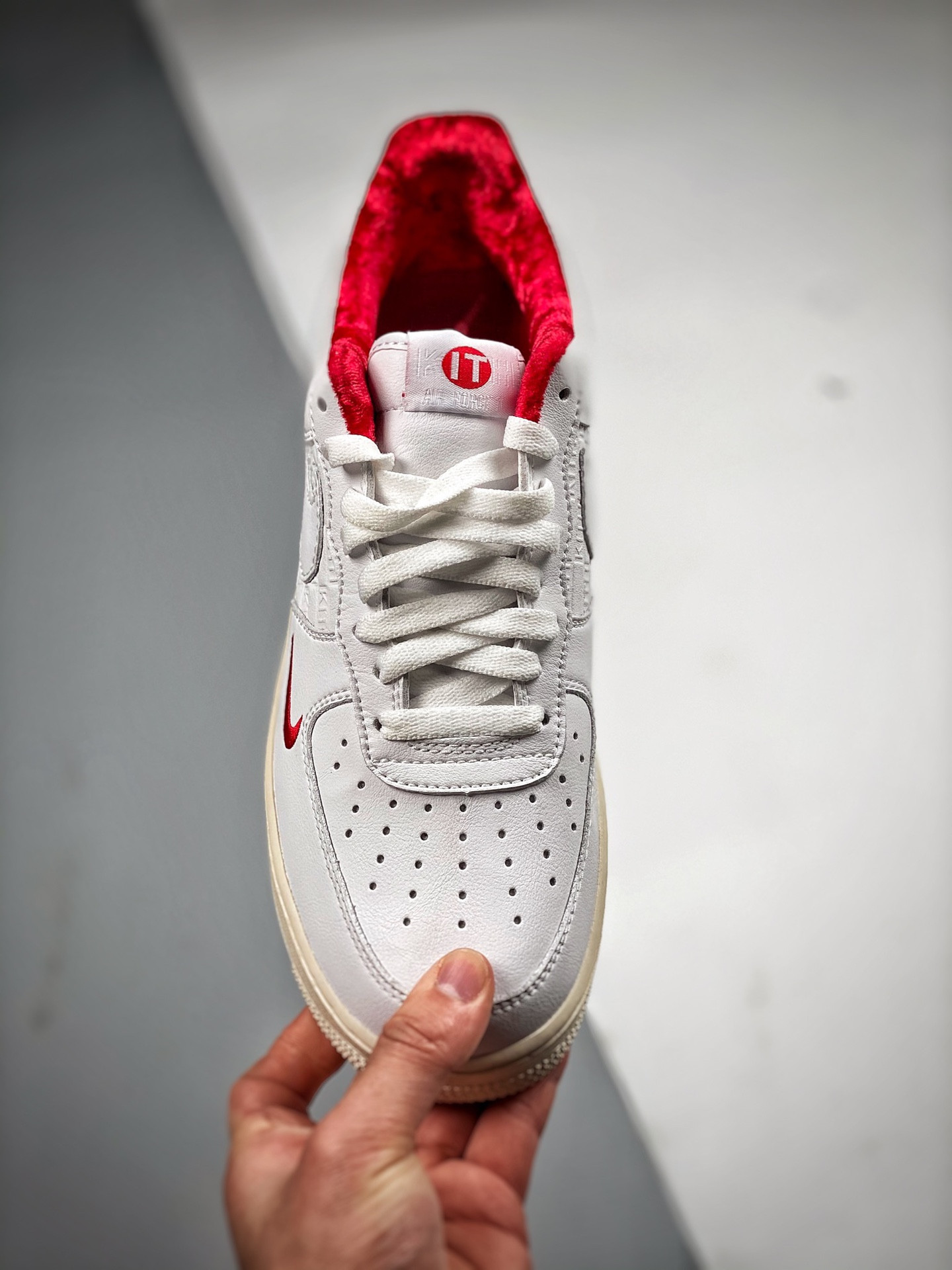 Kith x Nike Air Force 1 Low White/University Red-Metallic Gold For Sale