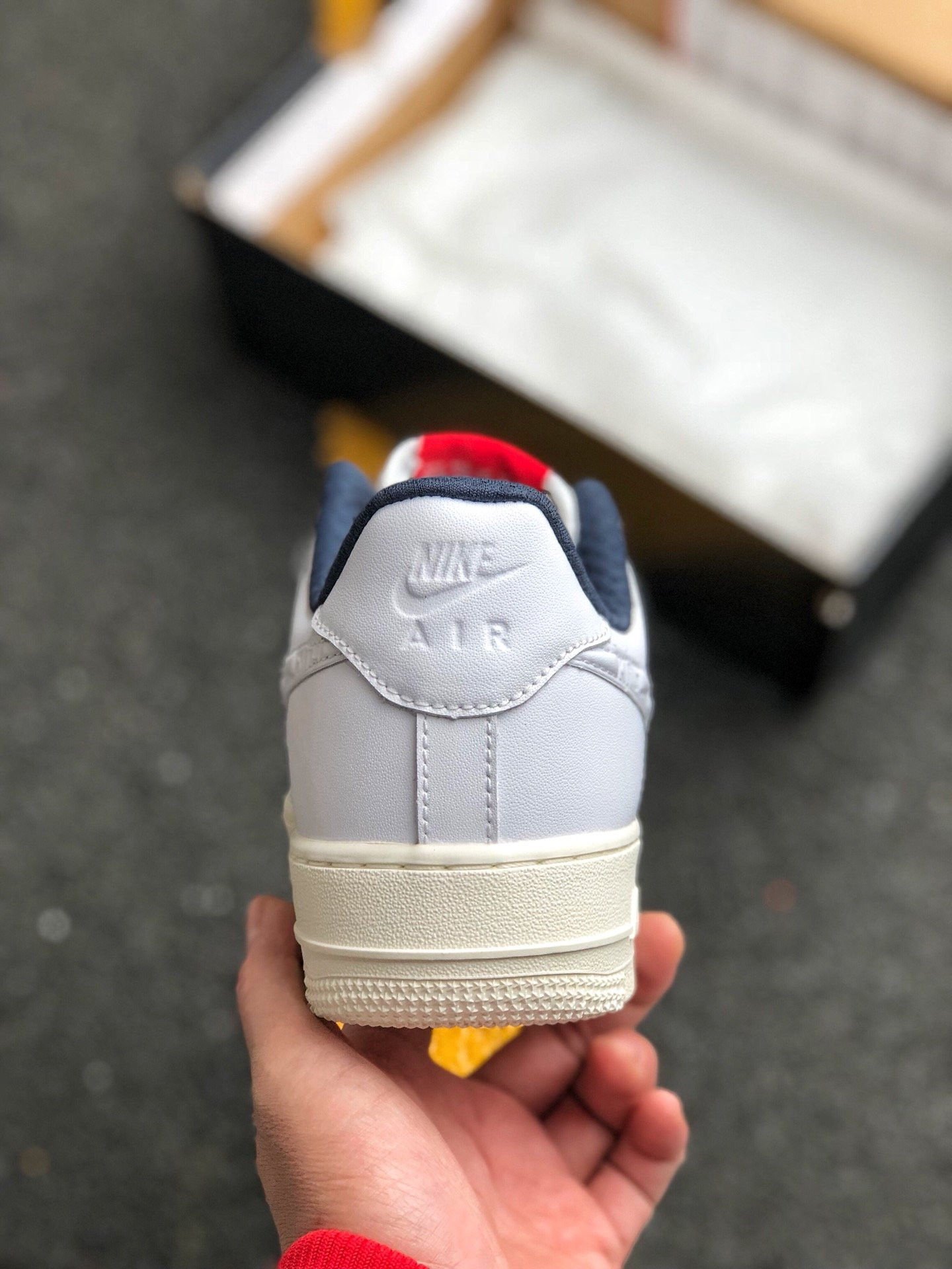 Kith x Nike Air Force 1 Low White/University Red-Metallic Gold For Sale