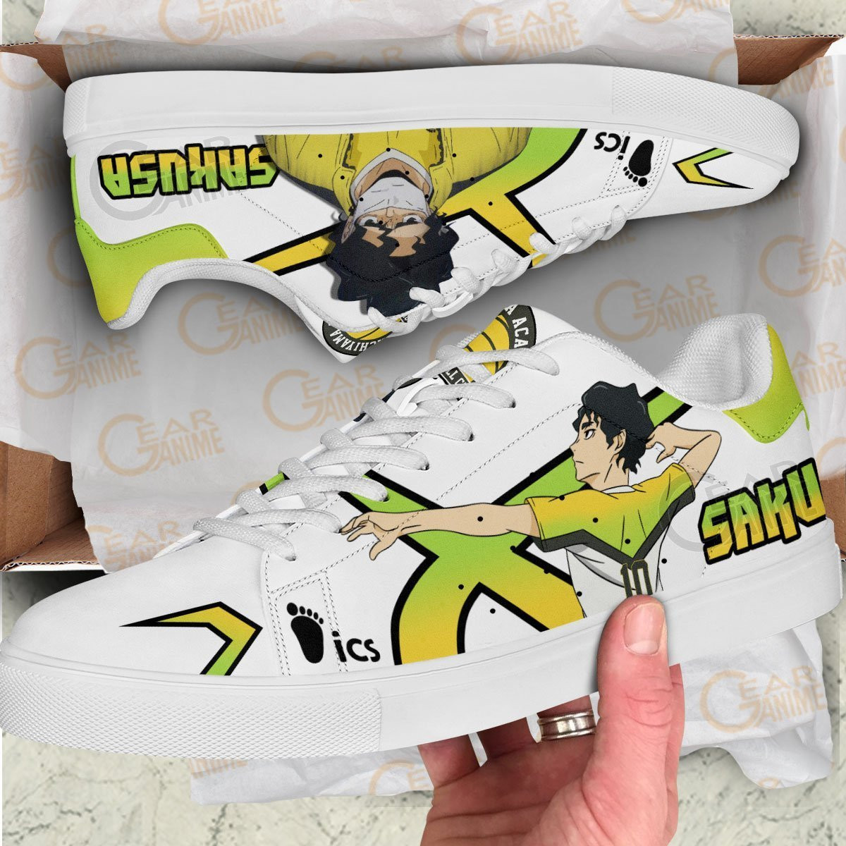 Kiyoomi Sakusa Skate Shoes Custom Haikyuu Anime Shoes