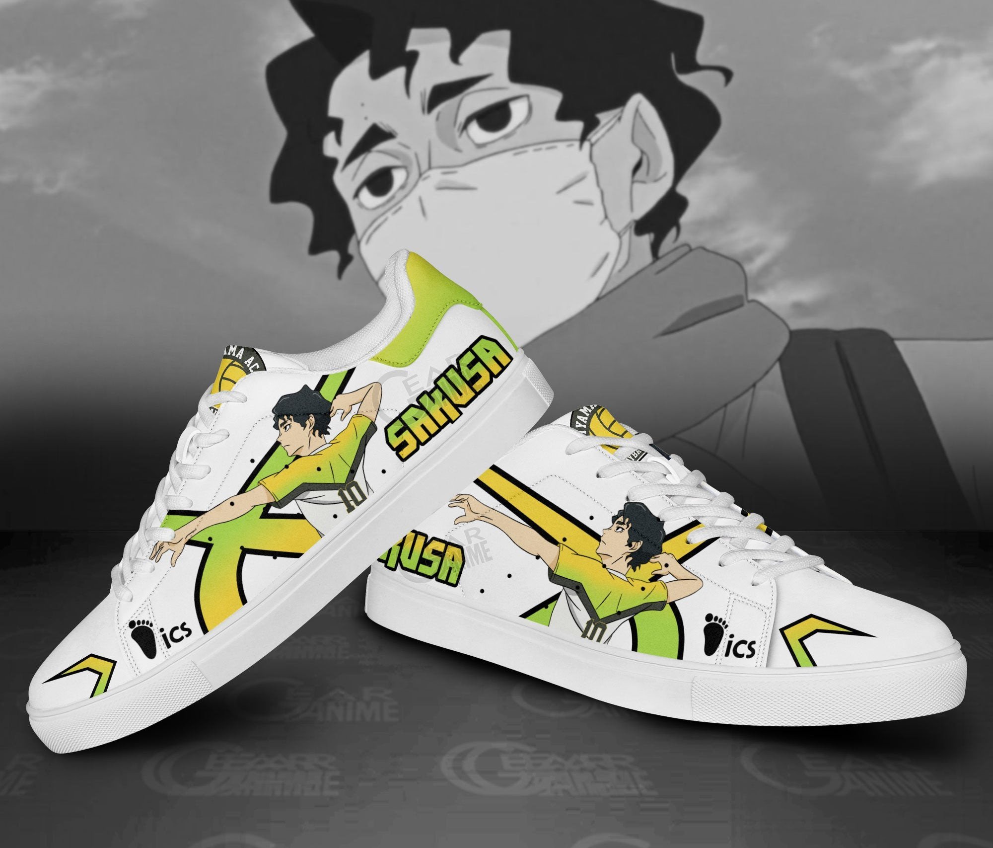 Kiyoomi Sakusa Skate Shoes Custom Haikyuu Anime Shoes