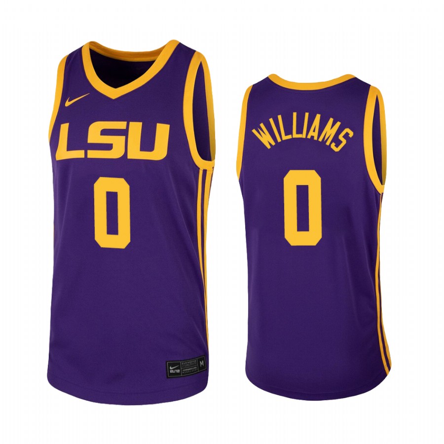 KJ Williams LSU Tigers Purple Jersey 2022-23 College