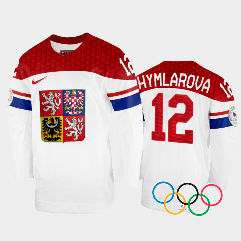 Klara Hymlarova Czech Republic Women's White Home Jersey 2022 Winter Olympics