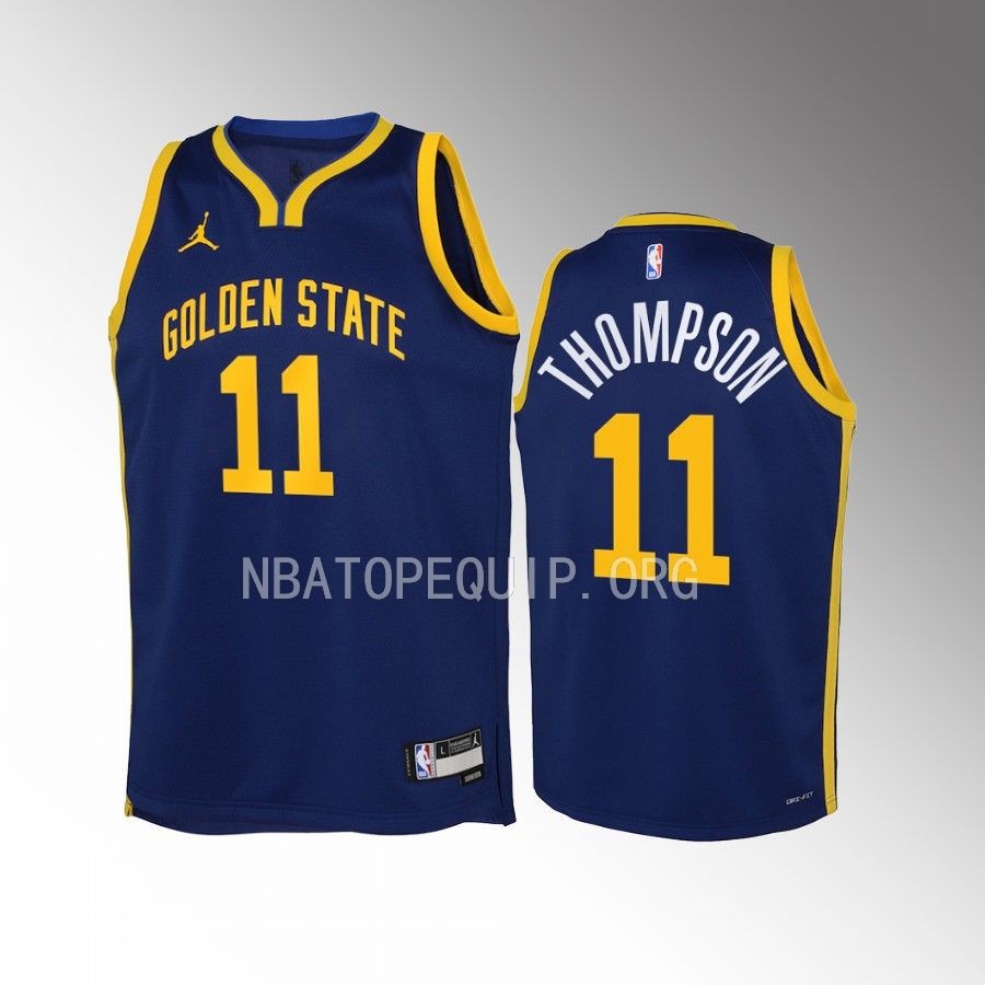 Klay Thompson Golden State Warriors 2022-23 Statement Edition Navy Youth Jersey – Swingman