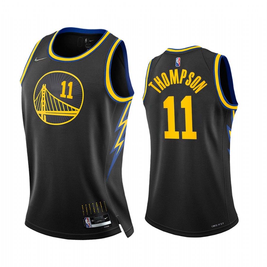 Klay Thompson Golden State Warriors Black City Edition 2022 Women Jersey 75th Diamond Badge