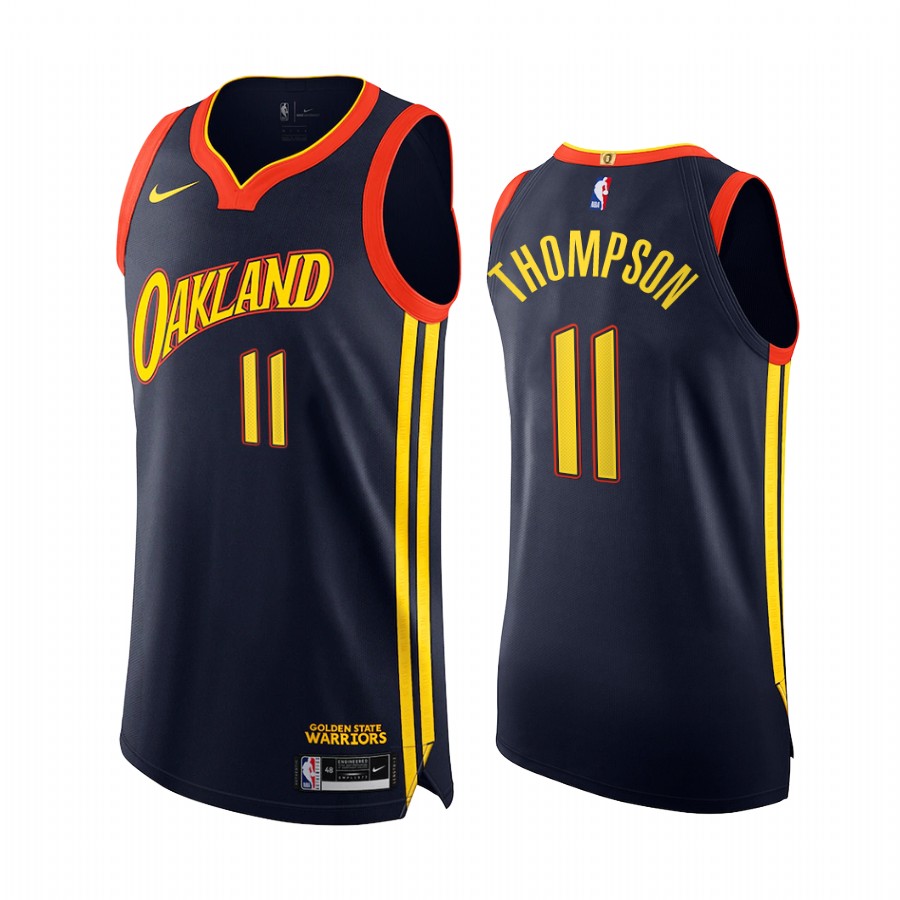 Klay Thompson Golden State Warriors Navy City Edition 2020-21 Jersey Player