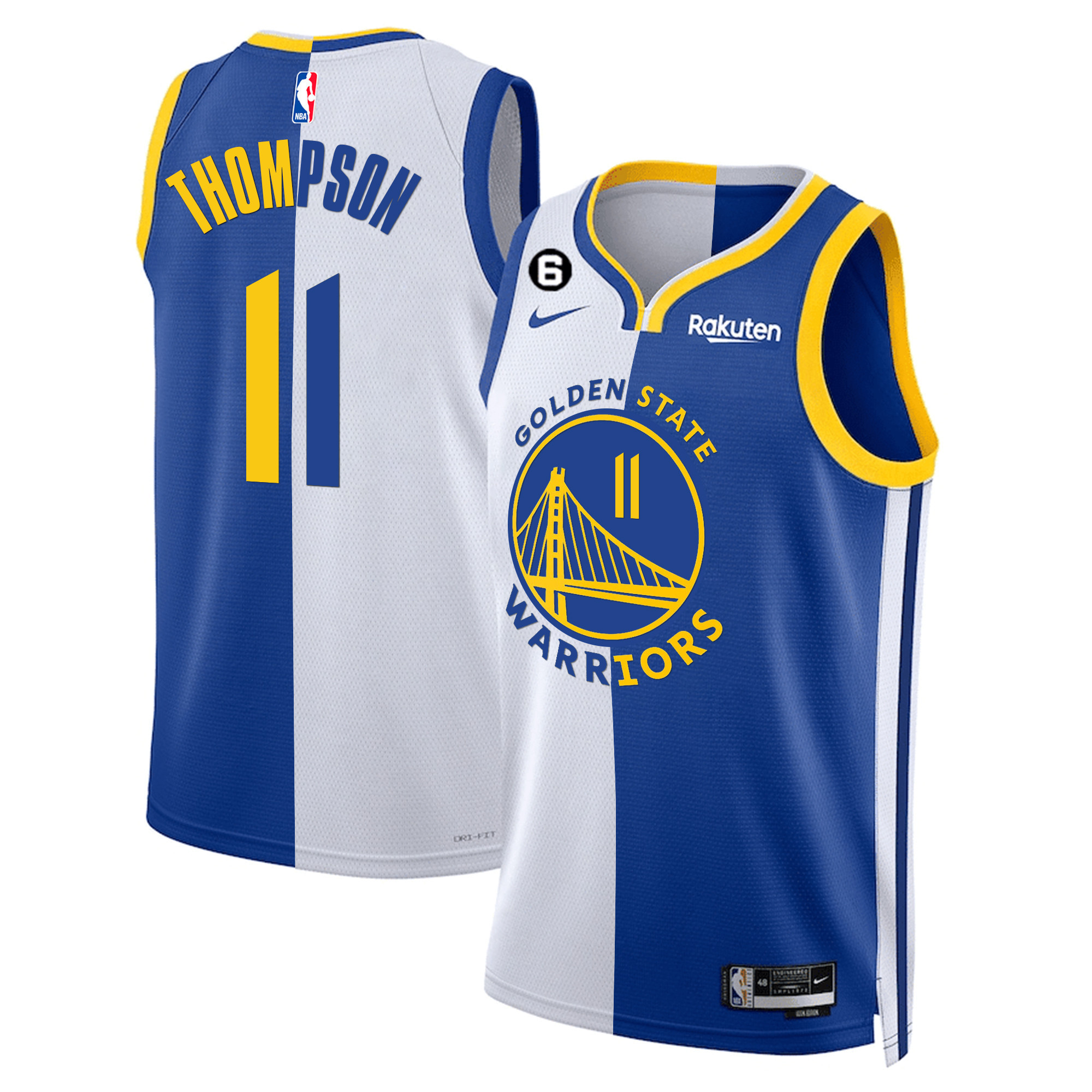Klay Thompson Men's Golden State Warriors 2022/23 Collection Split Jersey - All Stitched
