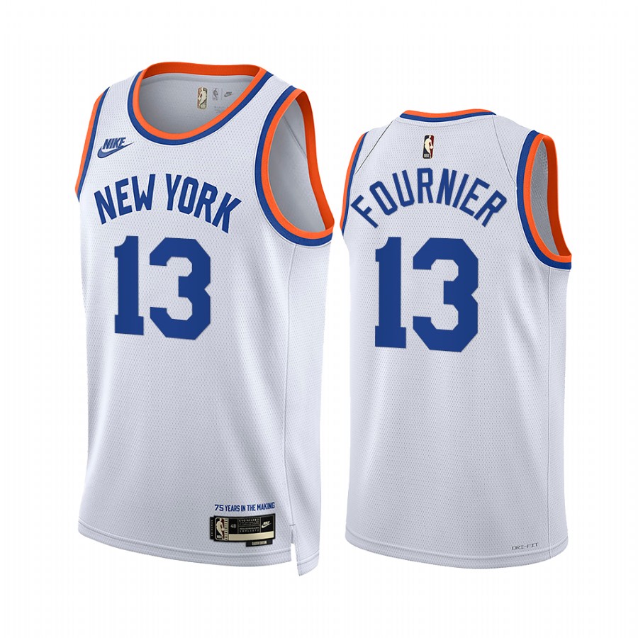 Knicks Evan Fournier White Year Zero 2021-22 Classic Edition #13 Jersey