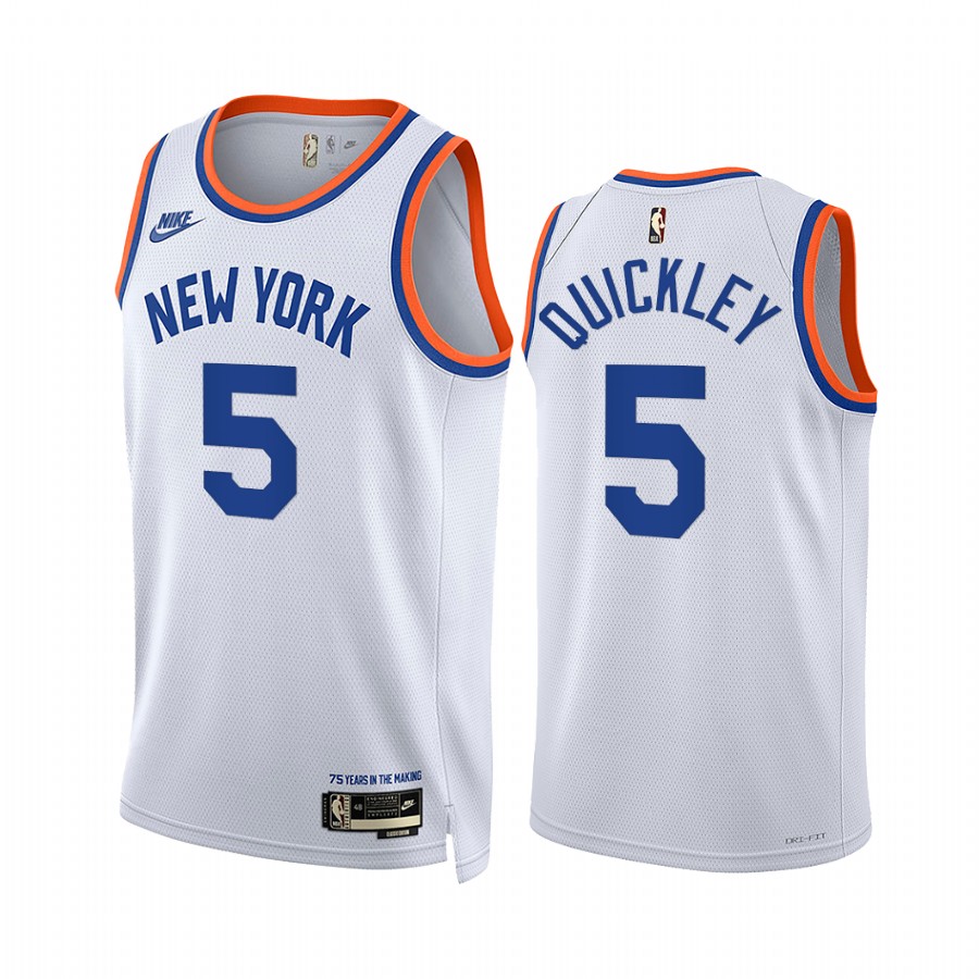 Knicks Immanuel Quickley White Year Zero 2021-22 Classic Edition #5 Jersey