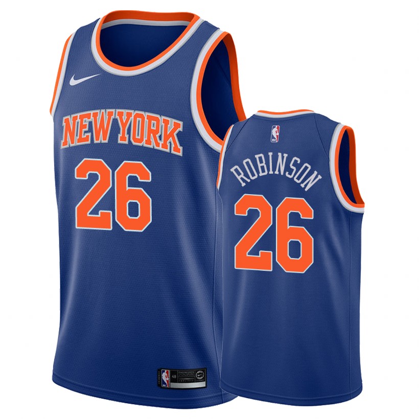 Knicks Male Mitchell Robinson #26 Icon Blue Jersey