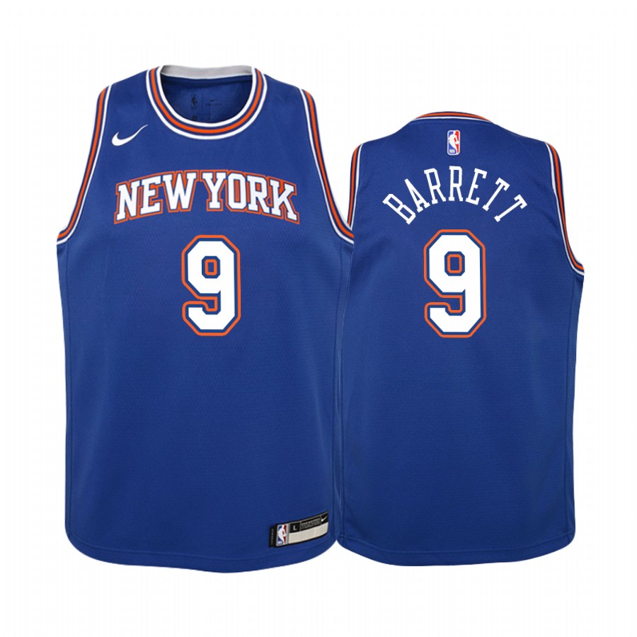 Knicks R.J. Barrett 2019-20 Youth Statement Royal Jersey
