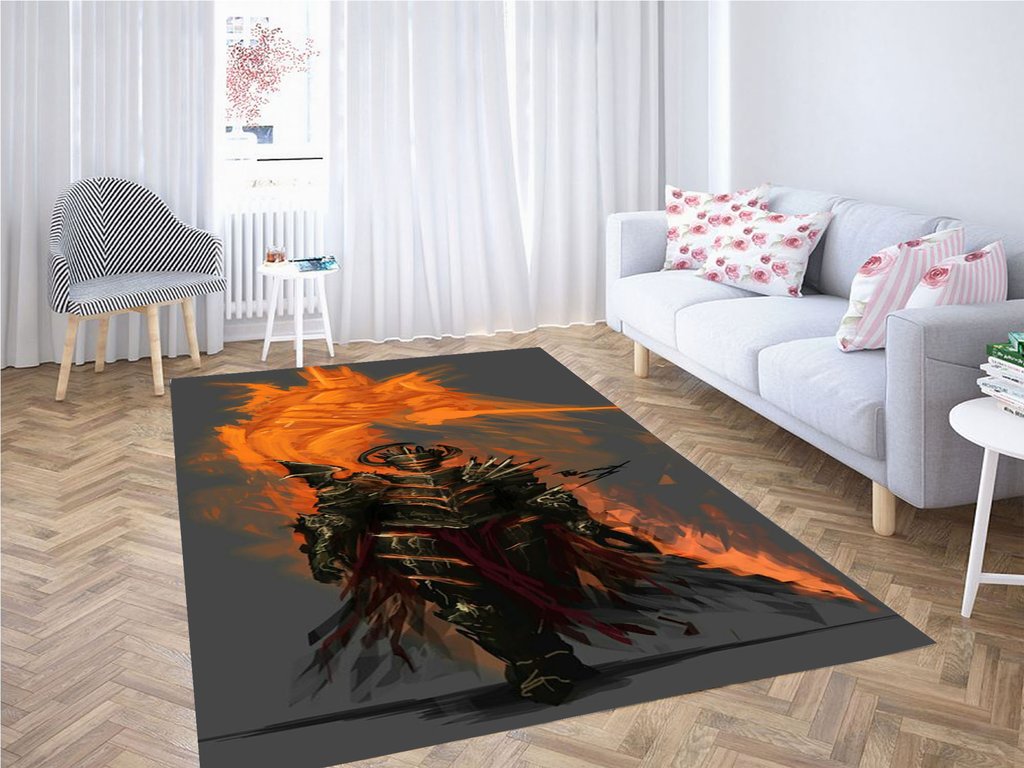 Knight In Rusty Armor Fisher Living Room Modern Carpet Rectangle Rug