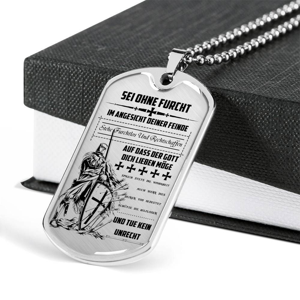 Knight Templar – Be Without Fear – German – Military Ball Chain