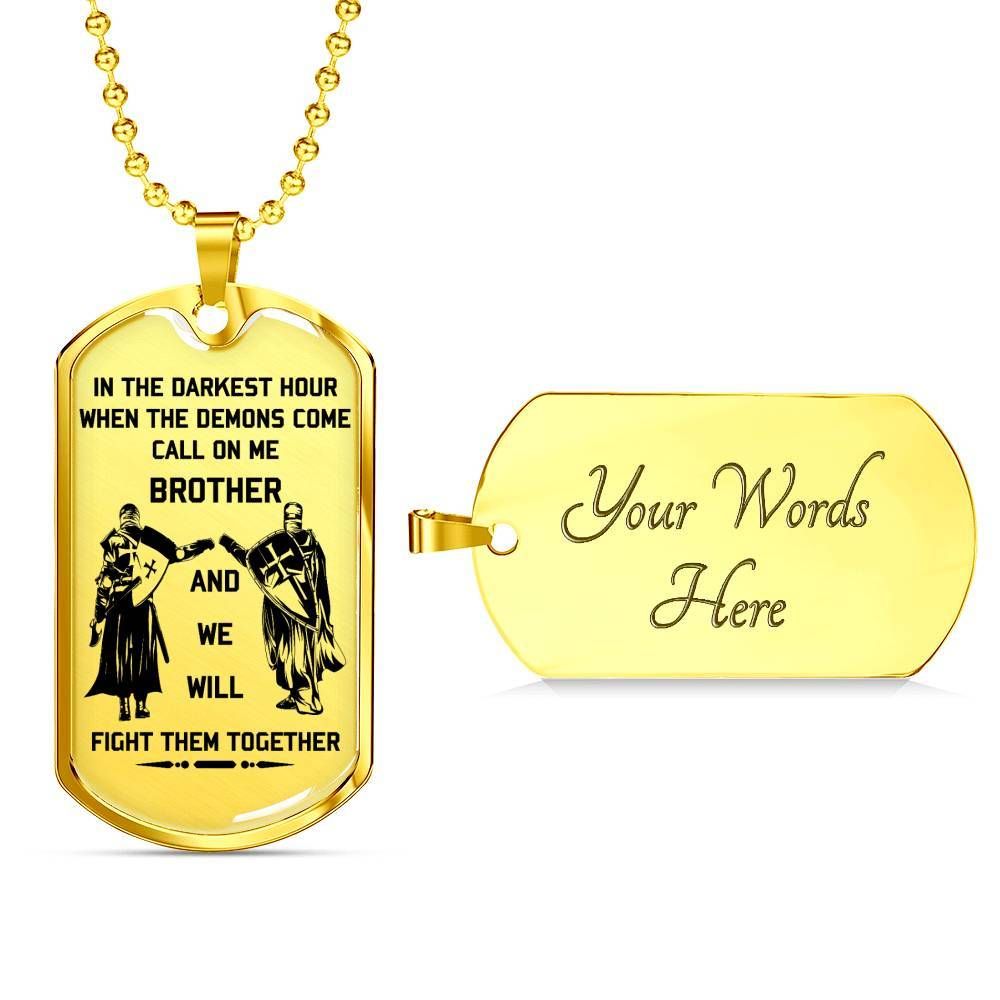 Knight Templar – Call On Me Brother – English – Military Ball Chain