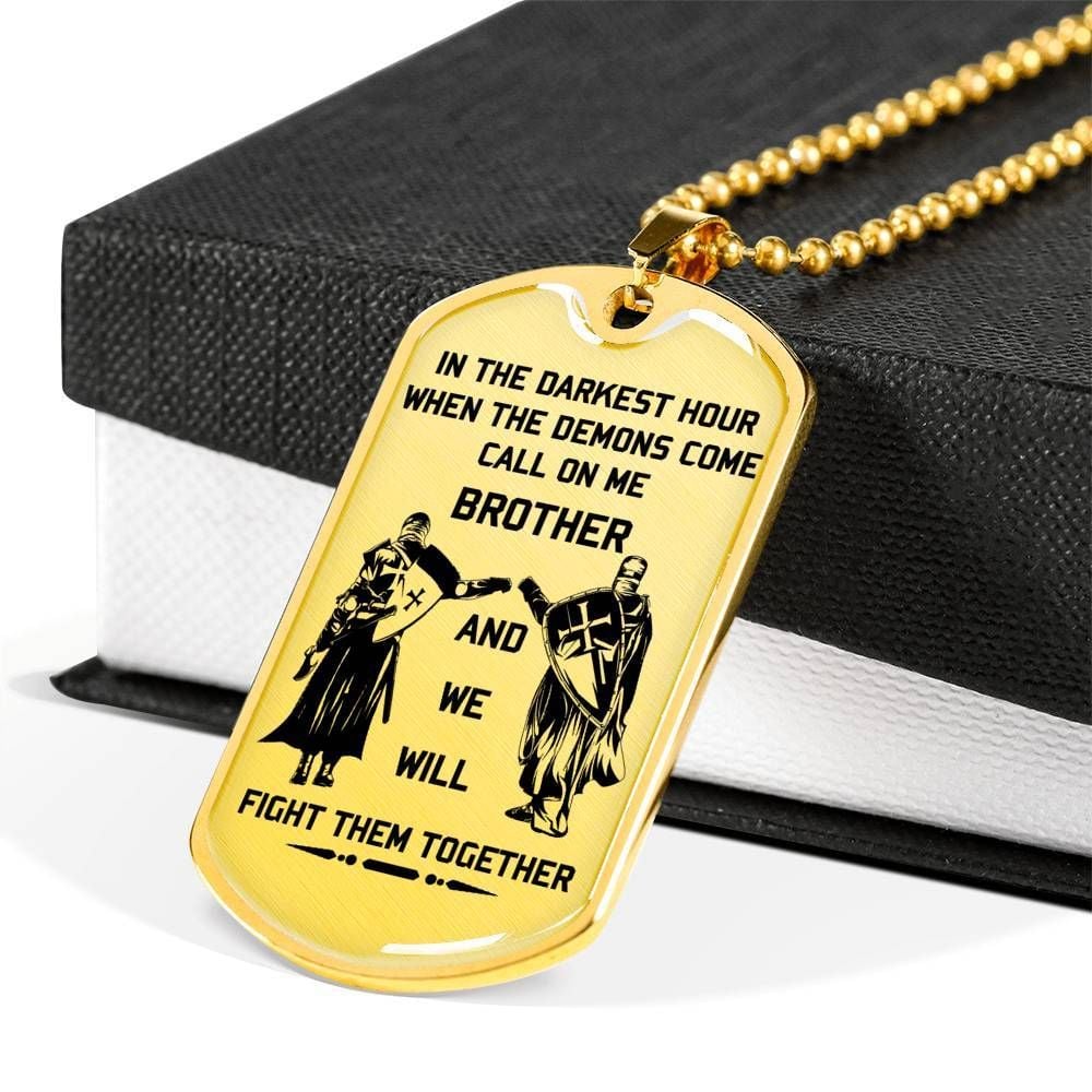 Knight Templar – Call On Me Brother – English – Military Ball Chain