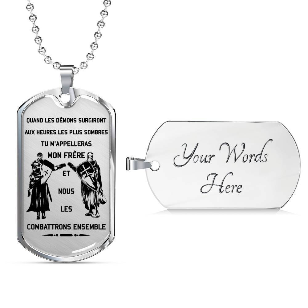 Knight Templar – Call On Me Brother – French – Military Ball Chain