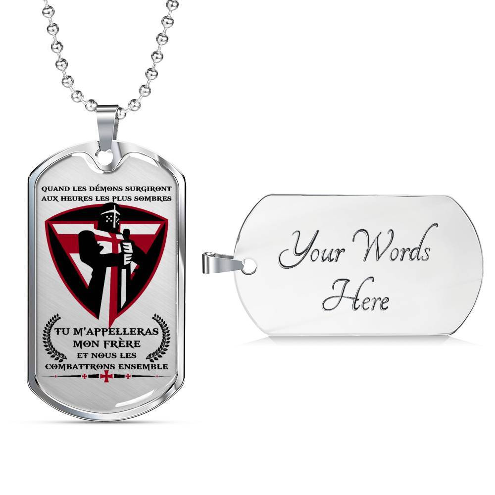 Knight Templar – Call On Me Brother 2 – French – Military Ball Chain