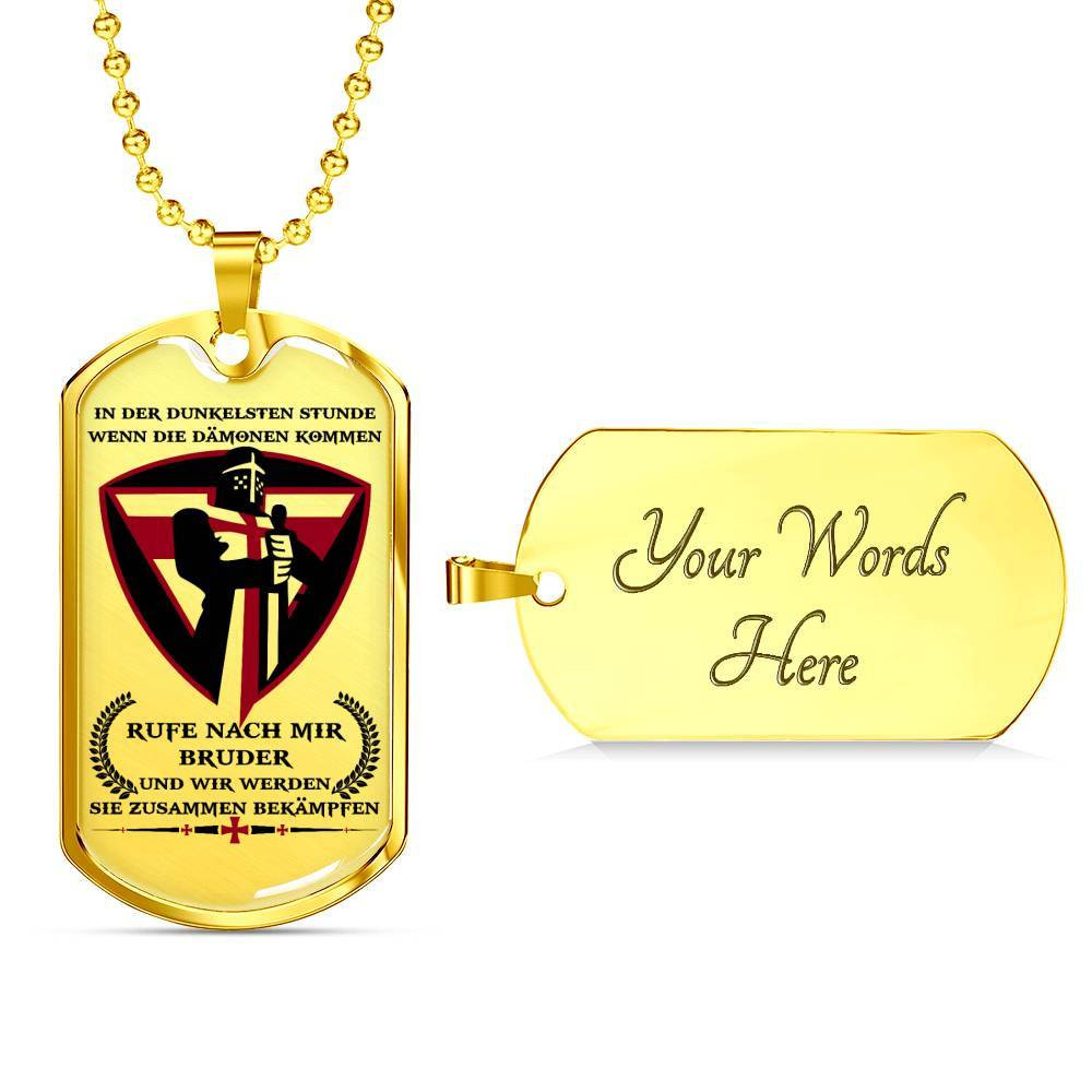 Knight Templar – Call On Me Brother 2 – German – Military Ball Chain