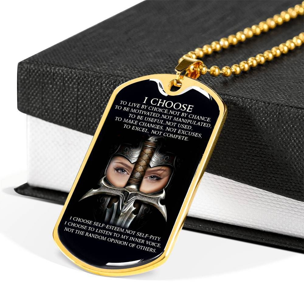 Knight Templar – I Choose – English – Black – Military Ball Chain