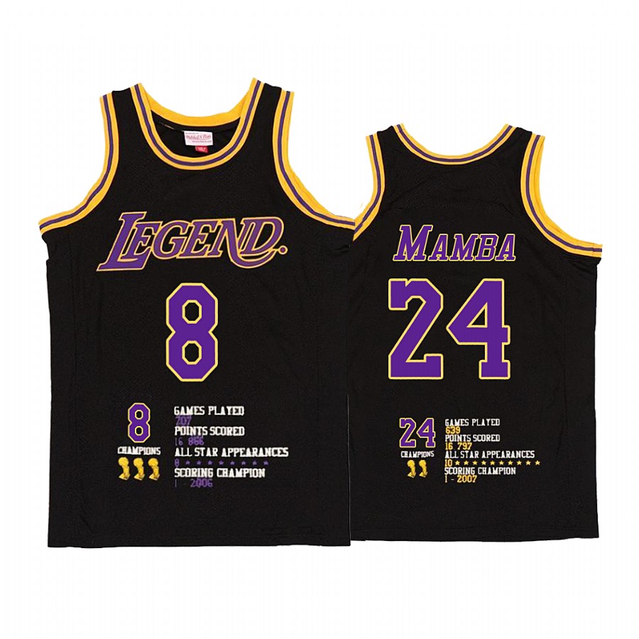Kobe Bryant Mamba 8.24 Career Honor Special Black Jersey Lakers