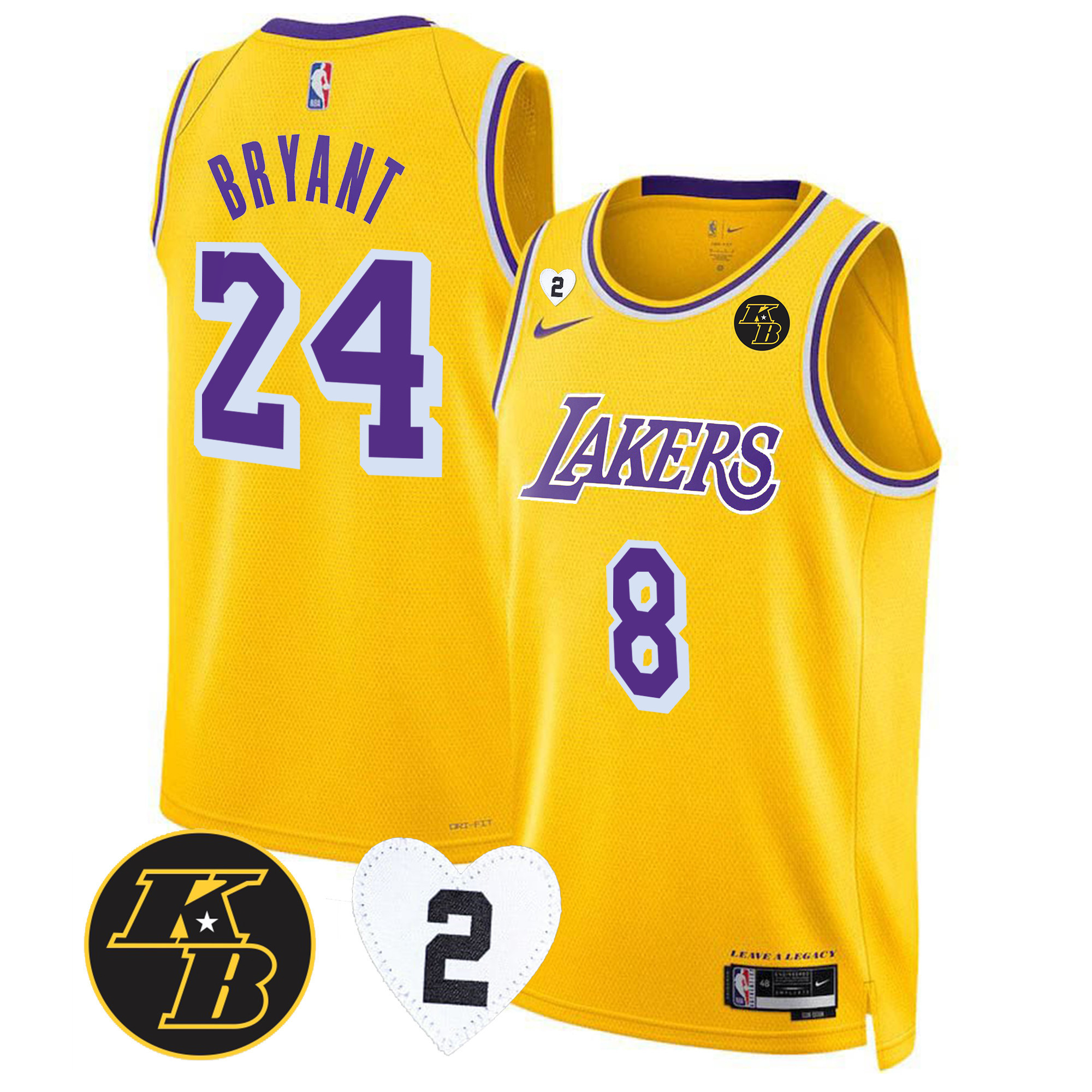 Kobe Bryant Men's Los Angeles Lakers 2023 Collection Icon Jersey - All Stitched